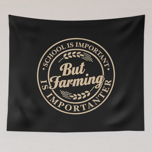 Item preview, Farming Is Importanter Funny Farmer Tee designed and sold by TinaMDedrick.