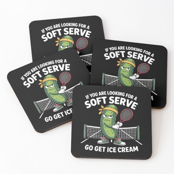 Item preview, Funny Pickleball Playing Pickle Tennis Soft Serve Ice Cream designed and sold by ValerieRodrigue.