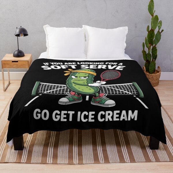Item preview, Funny Pickleball Playing Pickle Tennis Soft Serve Ice Cream designed and sold by ValerieRodrigue.
