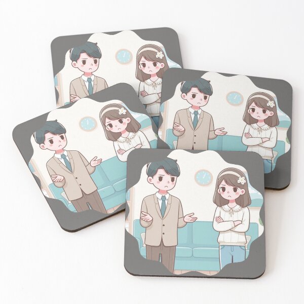 Item preview, What Did I Say Now? Couple Humor and Misunderstandings | Kawaii Discussion Illustration designed and sold by DibuHumor.