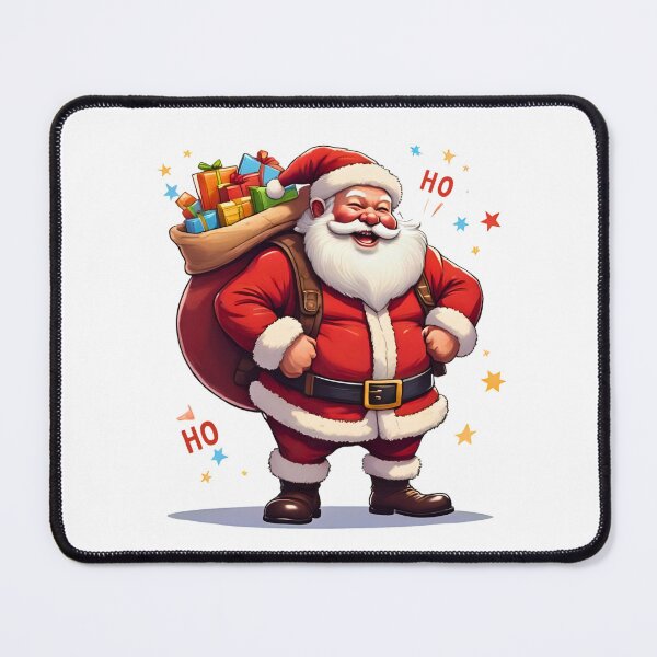 Item preview, Jolly Santa Claus Laughing 'Ho Ho Ho' with Big Bag of Presents | Cute Christmas Art designed and sold by BrightVibesshop.