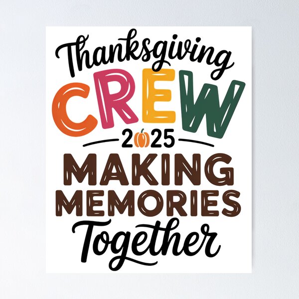 Item preview, Thanksgiving Crew 2025 Fall Family Autumn Pumpkin designed and sold by ValerieRodrigue.