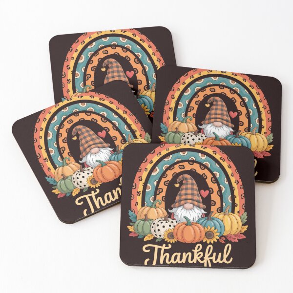 Item preview, Thankful Leopard Rainbow Boho Gnomes Fall Happy Thanksgiving designed and sold by PeteHomenick.