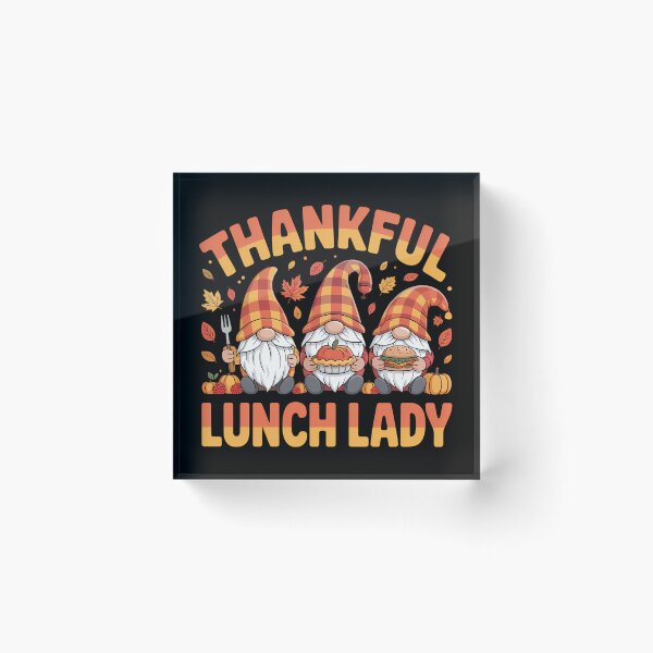 Artikelvorschau, Dankbare Mittagessen Lady Job Thanksgiving Drei Gnome Herbst entworfen und verkauft von PeteHomenick.