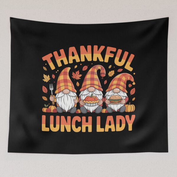 Artikelvorschau, Dankbare Mittagessen Lady Job Thanksgiving Drei Gnome Herbst entworfen und verkauft von PeteHomenick.