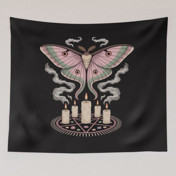 Item preview, Witchcore Ritual Circle Moth with Occult designed and sold by JosephMelendez6.