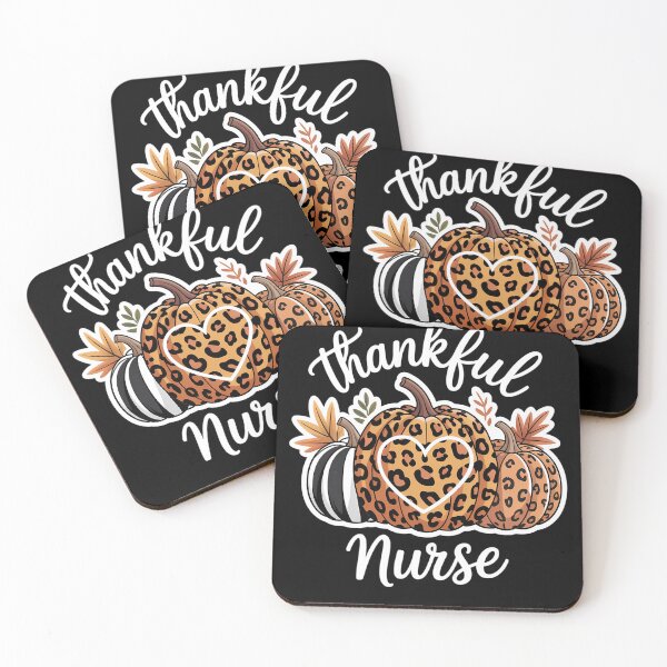 Item preview, Thankful Nurse Leopard Plaid Pumpkin Thanksgiving Day Nurse designed and sold by PeteHomenick.