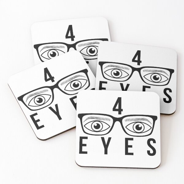 Item preview, 4 Eyes Funny Glasses Pun Design designed and sold by wackyartwork.
