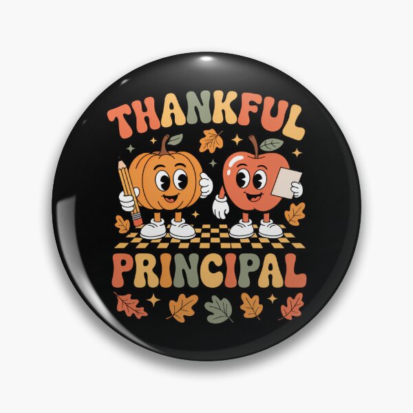 Item preview, Thankful Principal Retro Thanksgiving School Principal Fall designed and sold by PeteHomenick.