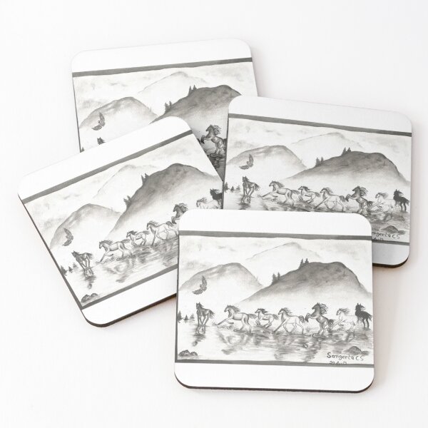 Item preview, horses galloping across the water designed and sold by JonGogue.