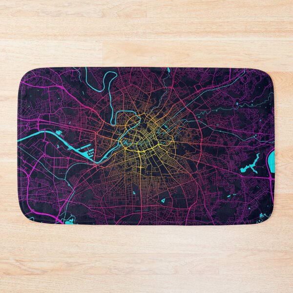 Item preview, Manchester City Map of England - Neon designed and sold by deMAP.