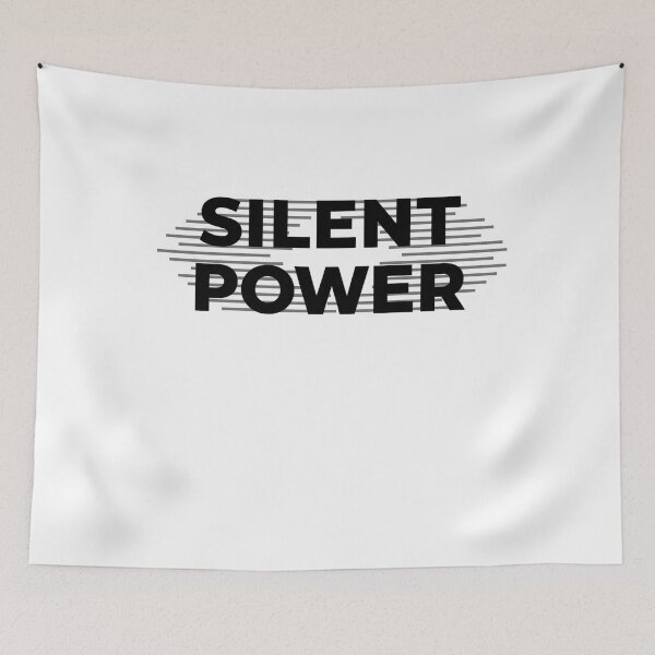 Item preview, SILENT POWER – Minimal Motivation Typography designed and sold by Happyfreedom.