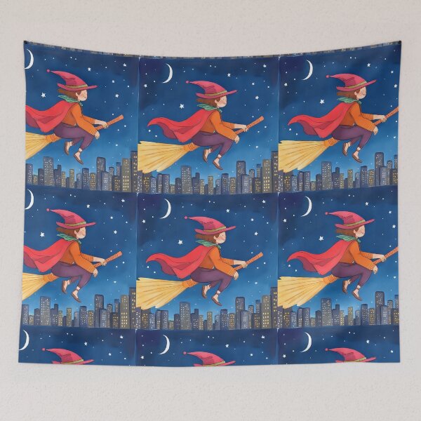 Item preview, “La bruja que vuela bajo las estrellas” designed and sold by nighttime1990.