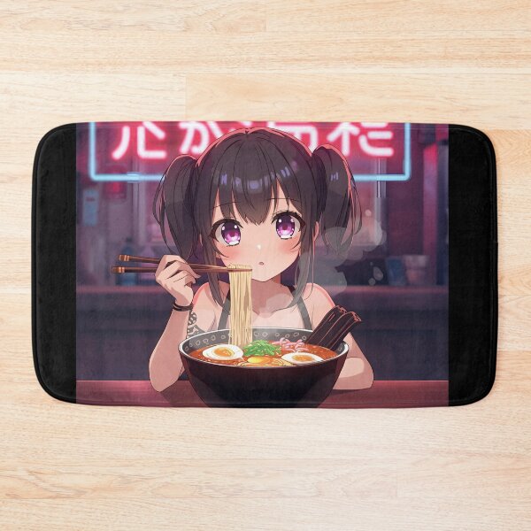 Item preview,  Anime Girl Eating Ramen designed and sold by Redblack123.