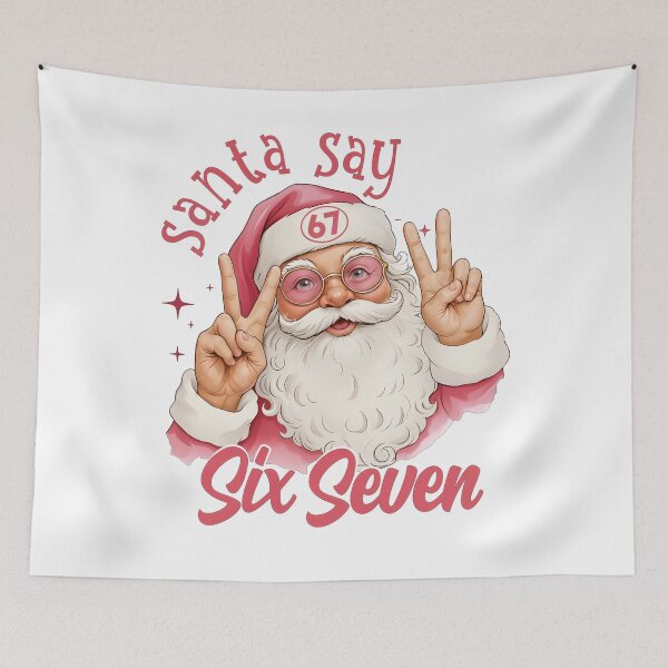 Item preview, Funny 67 Santa Says Six Seven Meme designed and sold by KarlWade.