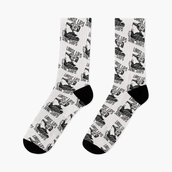 Item preview, Loose Lips Sink Ships; designed and sold by StickerApe.