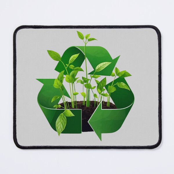 Item preview, Recycle Symbol with Green Plants – Eco Friendly Art designed and sold by Ivy-Triggs.
