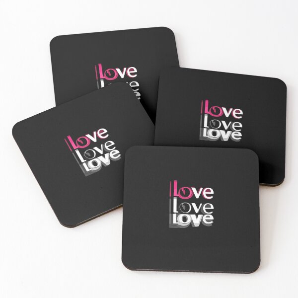Item preview, LOVE – Modern Minimalist Typography Design with Magenta and White Overlapping Text designed and sold by PixelVibe782.