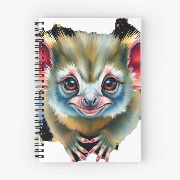 Item preview, Cute Kawaii Lemur Portrait - Whimsical Blue Faced Primate Illustration with Big Ears, Vibrant Pop Art Style designed and sold by EllDAV777.