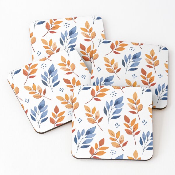 Item preview, Autumn and Navy Leaf Pattern – Bold Botanical Fall Design designed and sold by Mo & Ko Design.