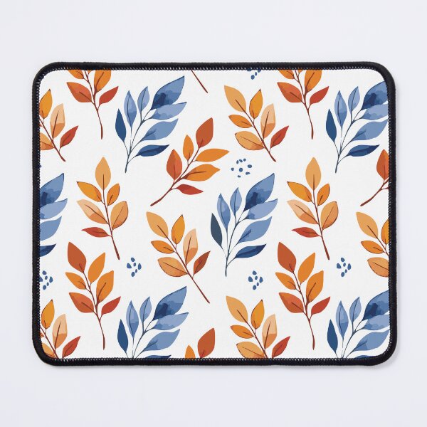 Item preview, Autumn and Navy Leaf Pattern – Bold Botanical Fall Design designed and sold by Mo & Ko Design.