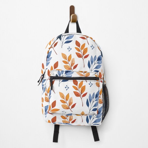 Item preview, Autumn and Navy Leaf Pattern – Bold Botanical Fall Design designed and sold by Mo & Ko Design.