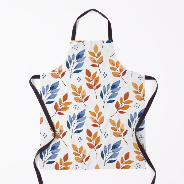 Item preview, Autumn and Navy Leaf Pattern – Bold Botanical Fall Design designed and sold by Mo & Ko Design.