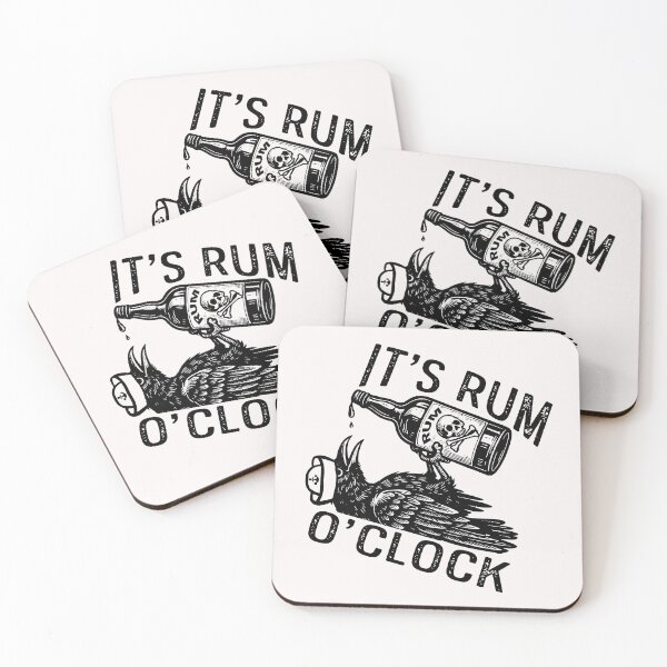 Artikelvorschau, Es ist Rum O Clock; entworfen und verkauft von StickerApe.