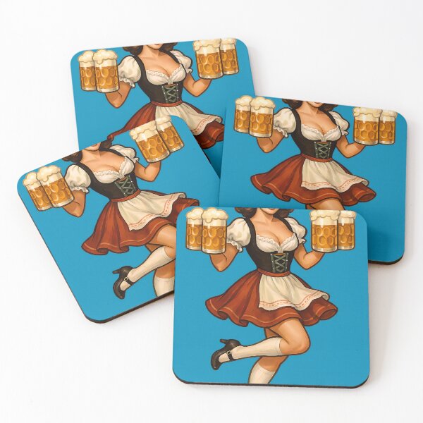 Item preview, Vintage Oktoberfest Pinup Beer Girl Retro Art designed and sold by PinUpPizzazz.
