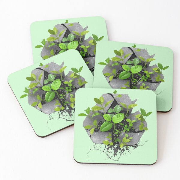Item preview, Green Plants Growing Through Concrete – Recycle Symbol designed and sold by Ivy-Triggs.