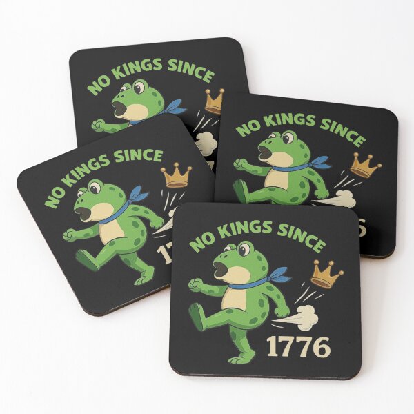 Item preview, Funny Portland Frog Kicking Crown – No Kings Since 1776 American Independence Humor Design designed and sold by love3617.