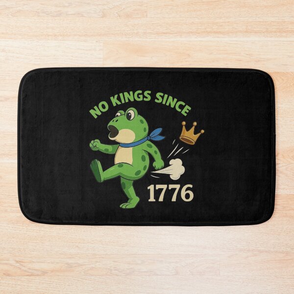 Item preview, Funny Portland Frog Kicking Crown – No Kings Since 1776 American Independence Humor Design designed and sold by love3617.