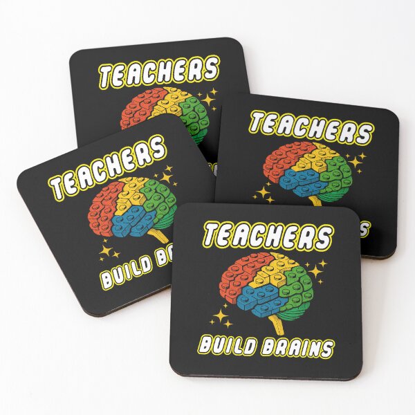 Item preview, Teachers Build Brains Building Bricks  designed and sold by BeansHotTees.