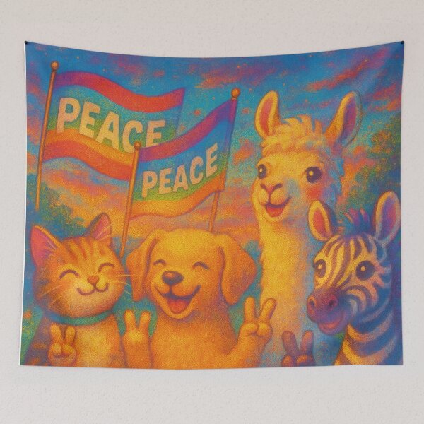 Item preview, Funny animals celebrate peace designed and sold by Mauswohn.