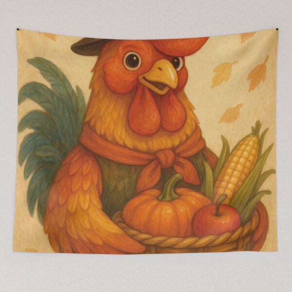 Item preview, Cute rooster celebrates Thanksgiving designed and sold by Mauswohn.