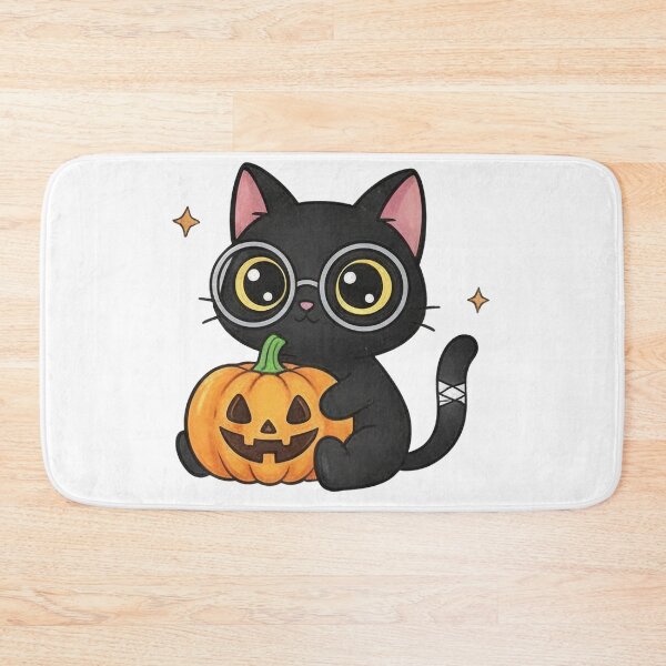 Item preview, Black Cat with Glasses designed and sold by LaiThaiPatterns.