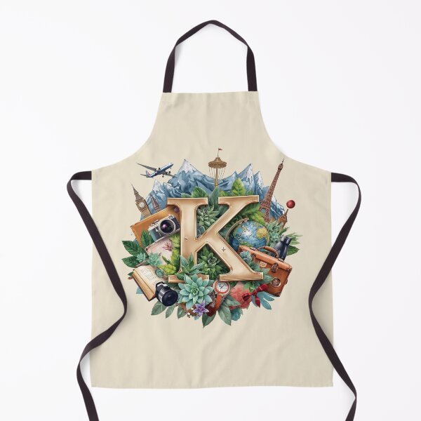 Item preview, Adventure Awaits – Vintage Travel Letter K Monogram | Wanderlust Globe & Airplane Design for Explorers and Dreamers designed and sold by AmenAlways.