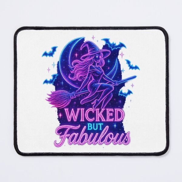 Item preview, Wicked But Fabulous – 3D Neon Witch Halloween Design designed and sold by Wear Sculpt.