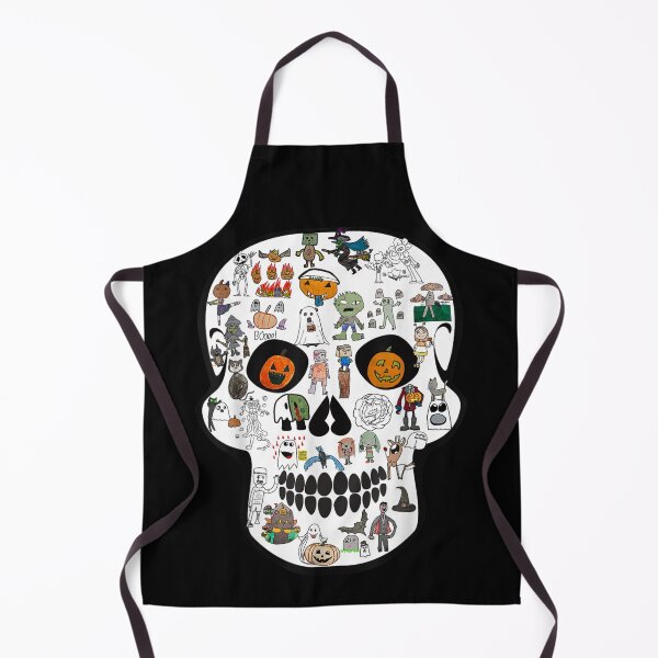 Item preview, Artistic Skull Filled With Cute Spooky Halloween Kids Doodles designed and sold by TiaraHans.