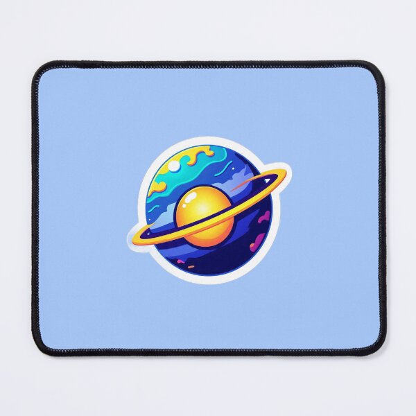 Item preview, Earth-Like Planet Sticker • Sun, Moon & Saturn Ring World • Cosmic Space Art Design designed and sold by MZCREATIONS144.