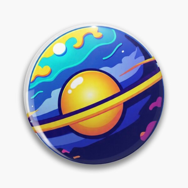 Item preview, Earth-Like Planet Sticker • Sun, Moon & Saturn Ring World • Cosmic Space Art Design designed and sold by MZCREATIONS144.