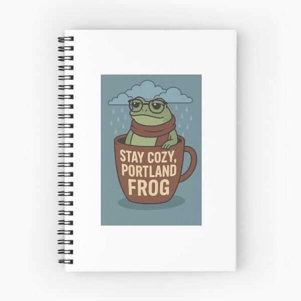 Item preview, Portland Frog – Stay Cozy Meme Design ?☕?️ designed and sold by LoaiArt.