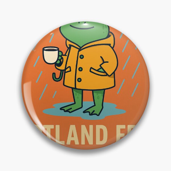 Item preview, Portland Frog – Just Vibin’ in the Rain ☕??️ designed and sold by LoaiArt.