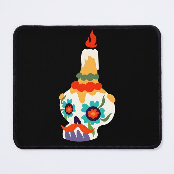Item preview, Floral Sugar Skull Candle Sticker – Colorful Dia De Los Muertos Calavera Design designed and sold by FestivityFinds.