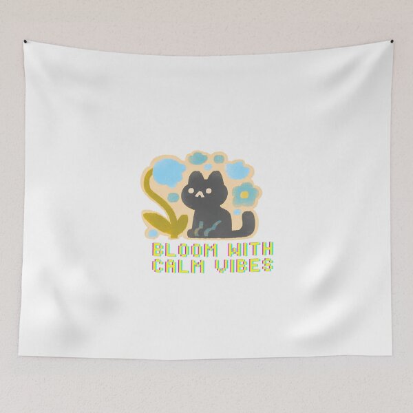 Item preview, Bloom With Calm Vibes Cat designed and sold by RobertWheas.