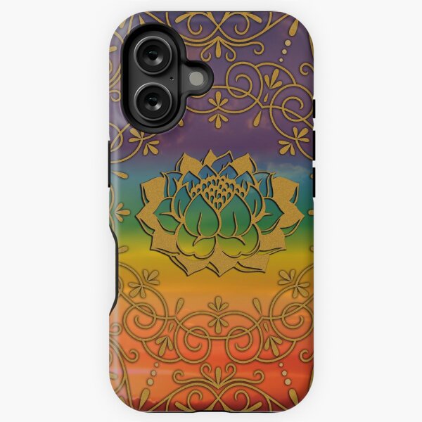 Item preview, Rainbow Mandala with Lotus Flower designed and sold by MandalaSoul.