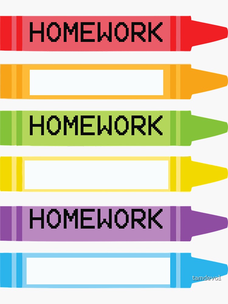 "SCHOOL STICKERS, CUTE HOMEWORK STICKERS " Sticker by tamdevo1 Redbubble