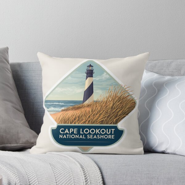 Item preview, Cape Lookout National Seashore North Carolina Vintage Travel Sticker Retro Lighthouse Beach Design designed and sold by Blurbean.
