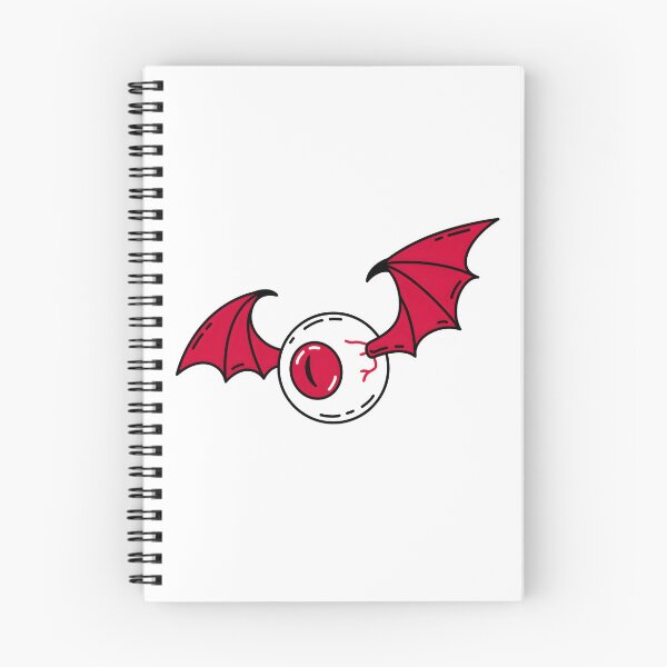 Item preview, Spooky Flying Eyeball with Red Bat Wings designed and sold by FestivityFinds.