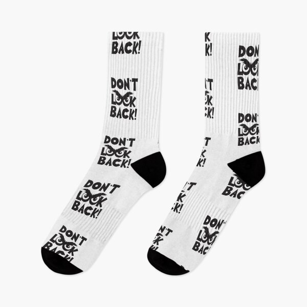 Item preview, DON’T LOOK BACK! – Bold Black and White Typography Design with Angry Eyes Illustration designed and sold by PixelVibe782.